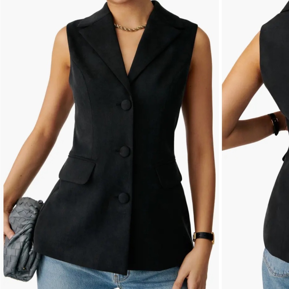 Reformation Billie Vest in black size Medium